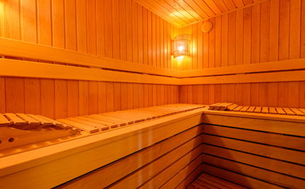 inside the sauna